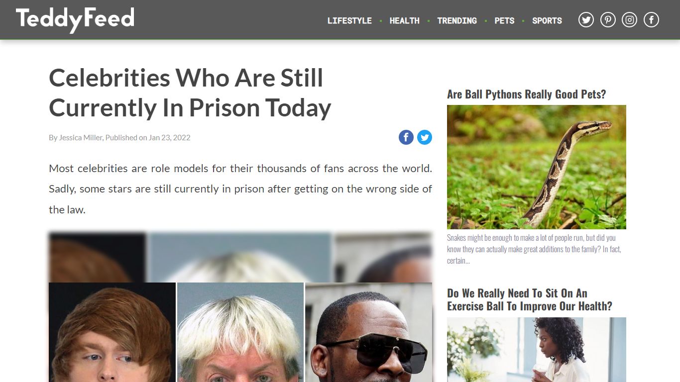 Celebrities Who Are Still Currently In Prison Today - TeddyFeed
